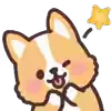Стикер 40 ☺ Corgi emoji - собачки корги