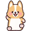 Стикер 13 ☺ Corgi emoji - собачки корги