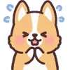 Стикер 14 ☺ Corgi emoji - собачки корги