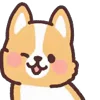 Стикер 38 ☺ Corgi emoji - собачки корги