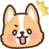 Стикер 11 ☺ Corgi emoji - собачки корги