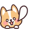 Стикер 19 ☺ Corgi emoji - собачки корги