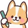 Стикер 34 ☺ Corgi emoji - собачки корги