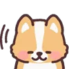 Стикер 32 ☺ Corgi emoji - собачки корги