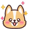 Стикер 8 ☺ Corgi emoji - собачки корги