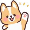 Стикер 3 ☺ Corgi emoji - собачки корги