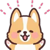 Стикер 33 ☺ Corgi emoji - собачки корги