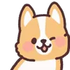Стикер 37 ☺ Corgi emoji - собачки корги