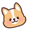 Обложка набора ☺ Corgi emoji - собачки корги