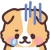 Стикер 18 ☺ Corgi emoji - собачки корги