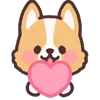 Стикер 36 ☺ Corgi emoji - собачки корги