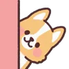 Стикер 23 ☺ Corgi emoji - собачки корги
