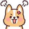 Стикер 27 ☺ Corgi emoji - собачки корги