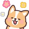 Стикер 29 ☺ Corgi emoji - собачки корги