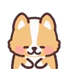 Стикер 4 ☺ Corgi emoji - собачки корги