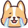 Стикер 6 ☺ Corgi emoji - собачки корги