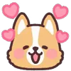 Стикер 2 ☺ Corgi emoji - собачки корги