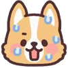 Стикер 10 ☺ Corgi emoji - собачки корги