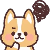 Стикер 24 ☺ Corgi emoji - собачки корги