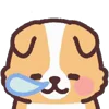 Стикер 15 ☺ Corgi emoji - собачки корги
