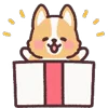 Стикер 35 ☺ Corgi emoji - собачки корги