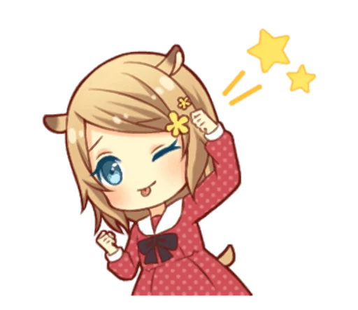 😜 Стикер «Fluffy Hamster Girl» для Telegram