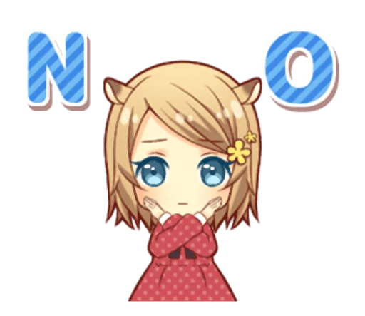 🙅 Стикер «Fluffy Hamster Girl» для Telegram
