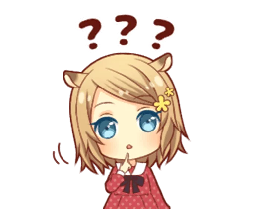 😕 Стикер «Fluffy Hamster Girl» для Telegram