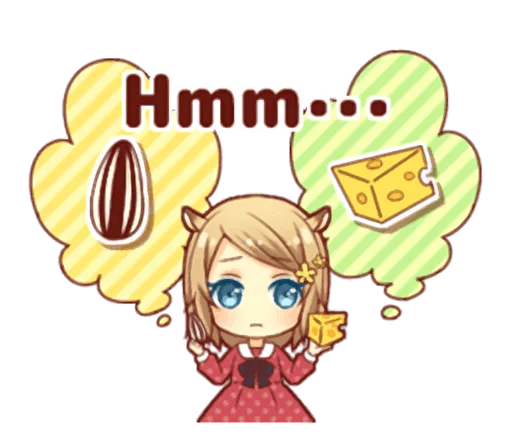 ❓ Стикер «Fluffy Hamster Girl» для Telegram