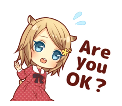 😥 Стикер «Fluffy Hamster Girl» для Telegram