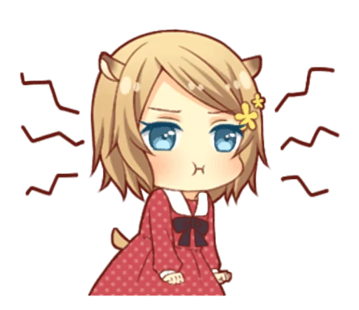 😤 Стикер «Fluffy Hamster Girl» для Telegram