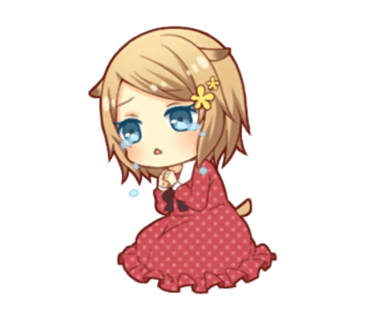 😢 Стикер «Fluffy Hamster Girl» для Telegram