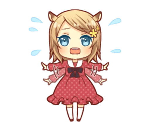 😥 Стикер «Fluffy Hamster Girl» для Telegram