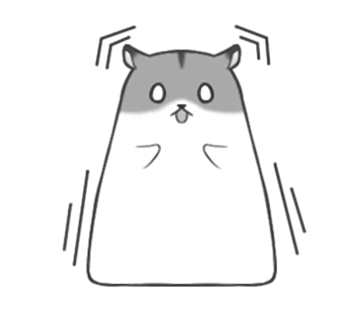 😨 Стикер «Fluffy Hamster Girl» для Telegram