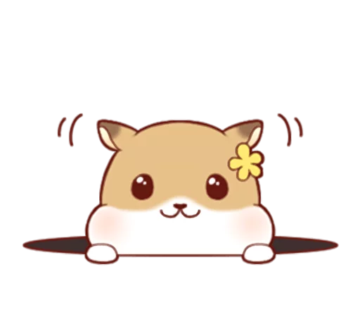🐹 Стикер «Fluffy Hamster Girl» для Telegram