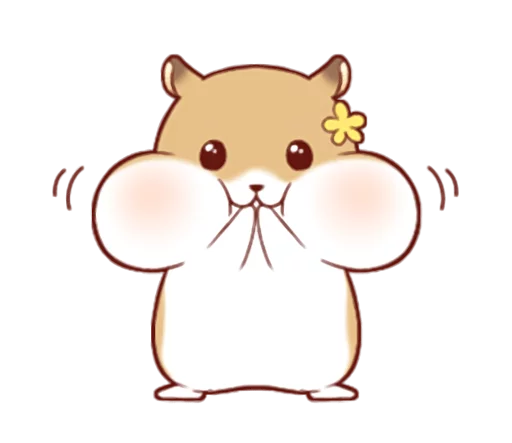 😋 Стикер «Fluffy Hamster Girl» для Telegram