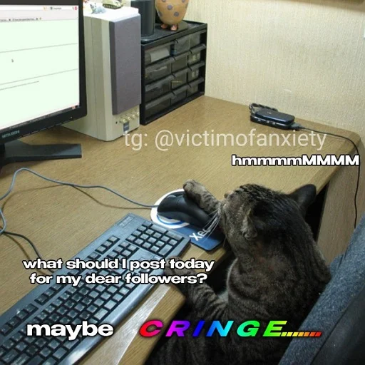 🙂 Стикер «пушистые мемы» для Telegram