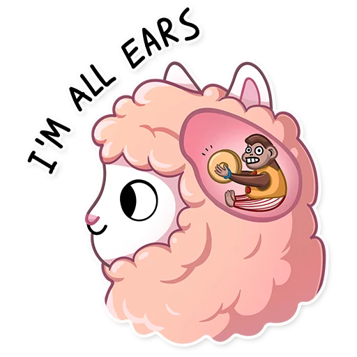 👂 Стикер «Lamalicious» для Telegram