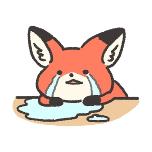 😢 Стикер «Fluffy Red Foxy» для Telegram