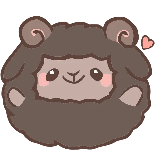 ❤️ Эмодзи «Fluffy Sheep» для Telegram