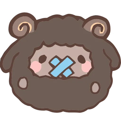 ❌ Эмодзи «Fluffy Sheep» для Telegram