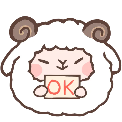 🆗 Эмодзи «Fluffy Sheep» для Telegram