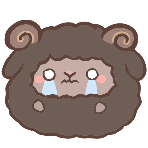 😭 Эмодзи «Fluffy Sheep» для Telegram