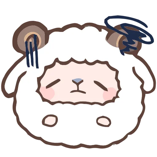 😞 Эмодзи «Fluffy Sheep» для Telegram