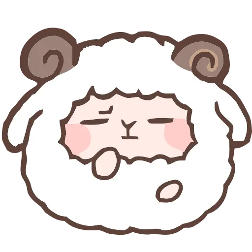 🤔 Эмодзи «Fluffy Sheep» для Telegram