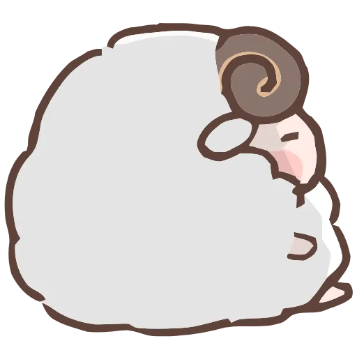 ☺️ Эмодзи «Fluffy Sheep» для Telegram
