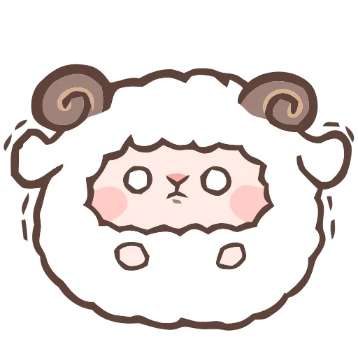 😥 Эмодзи «Fluffy Sheep» для Telegram