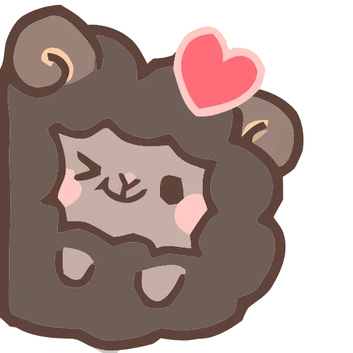 ❤️ Эмодзи «Fluffy Sheep» для Telegram