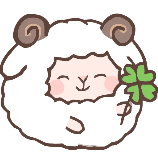 🍀 Эмодзи «Fluffy Sheep» для Telegram