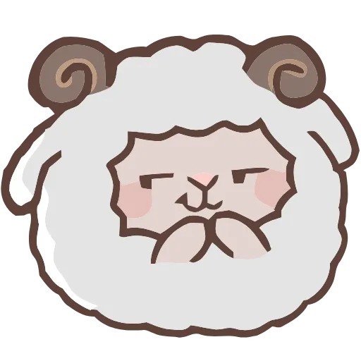 😏 Эмодзи «Fluffy Sheep» для Telegram